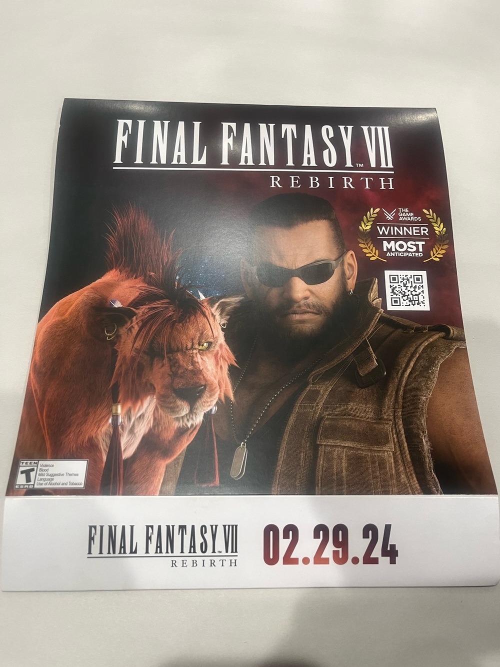 Final Fantasy VII Rebirth poster print Barret & Red XIII - Multi color